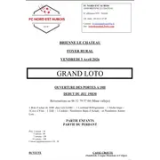 Loto du FC Nord Est Aubois 