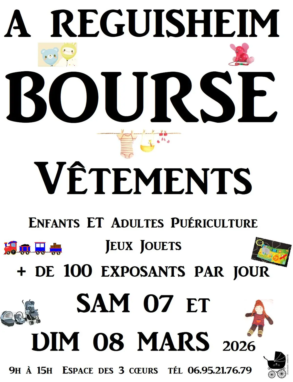 Bourse aux vêtements enfants adultes puériculture, jeux et jouets