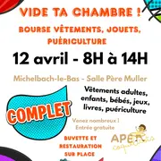 « Vide ta chambre ! » Bourse vêtements, jouets et puériculture 