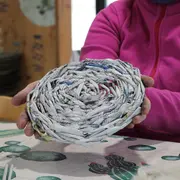 Initiation à la vannerie avec diverses matières