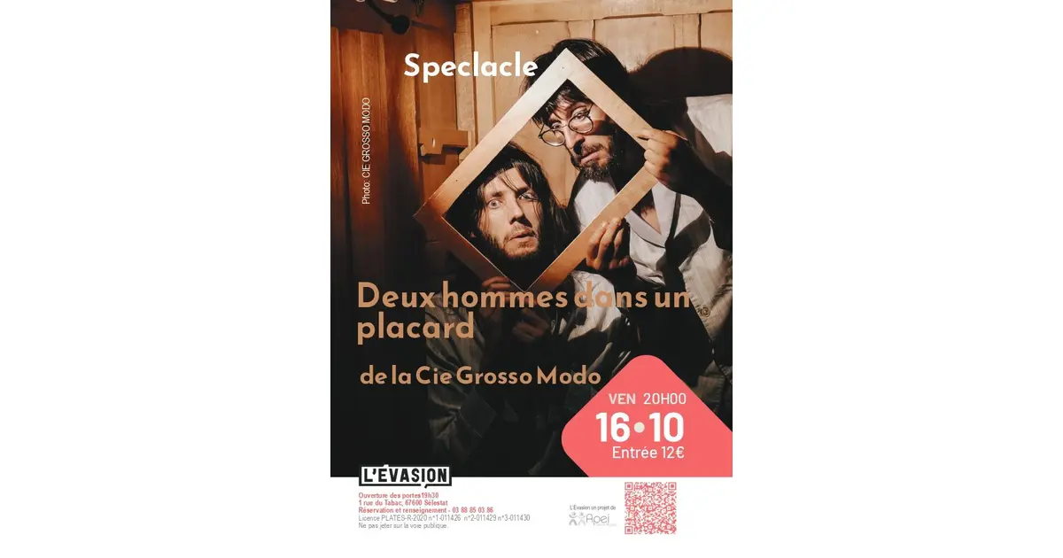 Spectacle : "Deux hommes dans un placard " de la compagnie La Grosso Modo