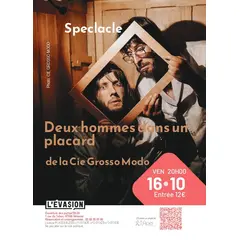 Spectacle : Deux hommes dans un placard  de la compagnie La Grosso Modo