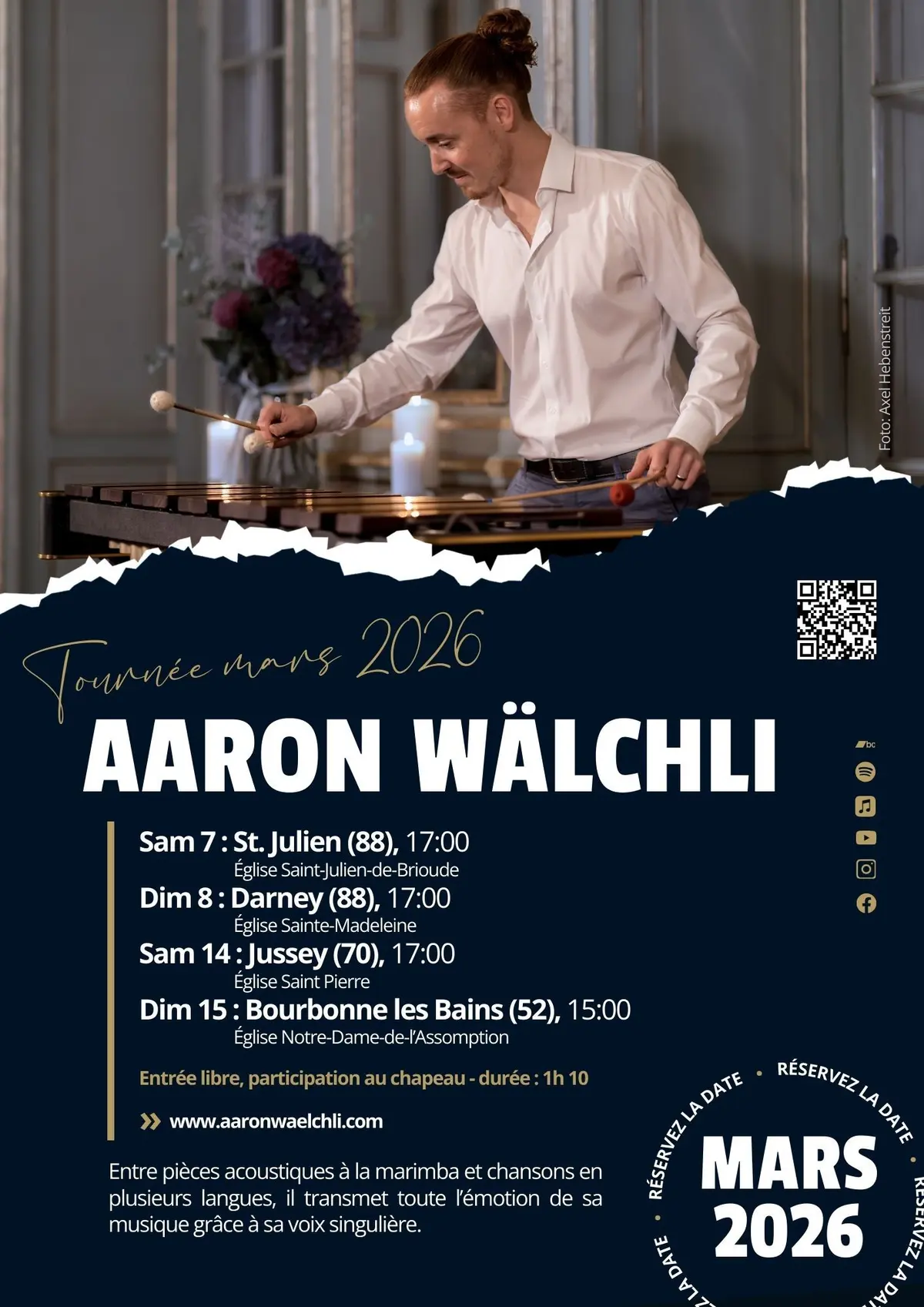 Aaron Wälchli - en tournée solo dans les églises de la région