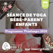Séances yoga bébé-parent et enfant au Domaine du Hirtz