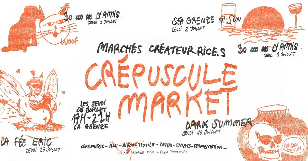  Crépuscule Market : Quatre Marchés de créateur.ices thématiques à La Grenze