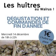 Soirée huîtres au Walrus au disquaire bar 