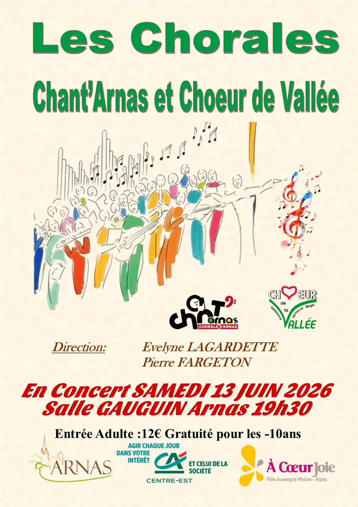 Concert annuel Chorale CHANT'ARNAS