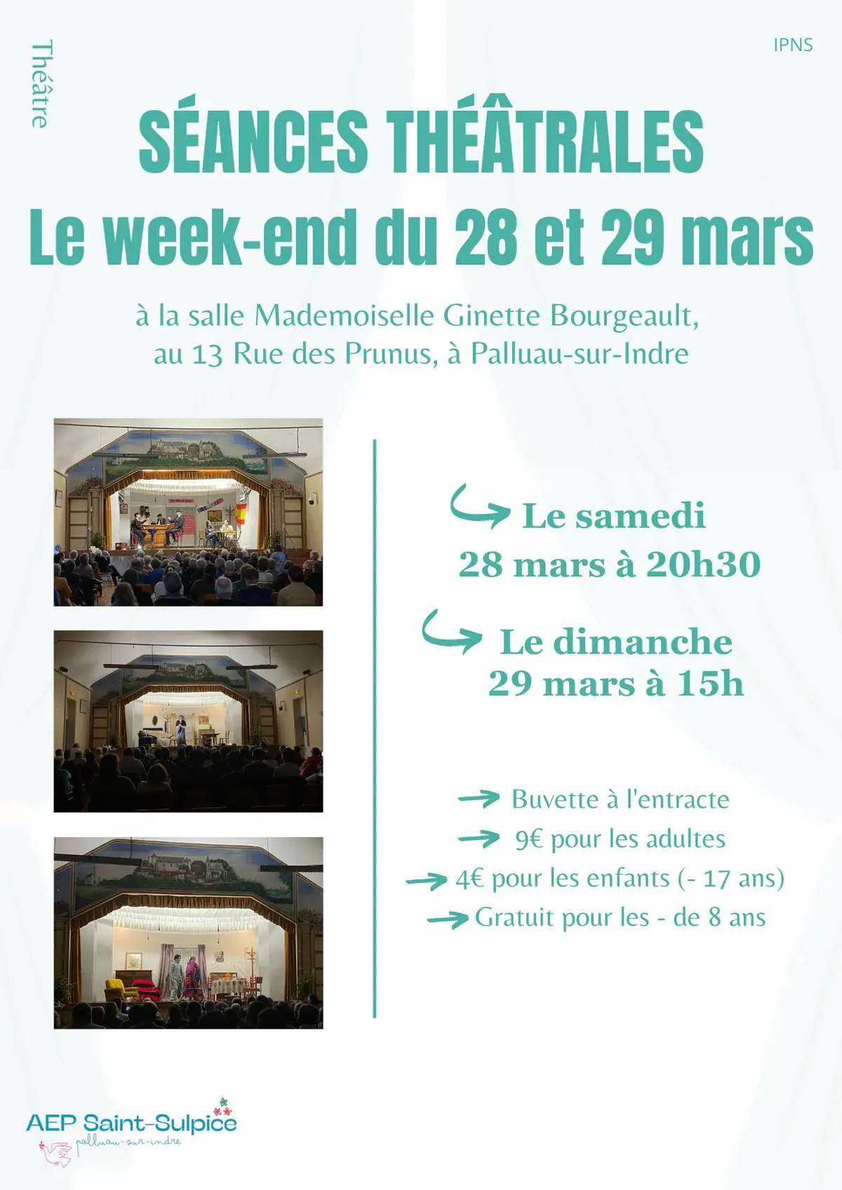 Théâtre à Palluau le 28 et 29 mars !