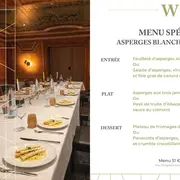 Menu Asperges blanches d'Alsace