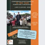 Conférence exceptionnelle du Père Pedro, humanitaire à Madagascar