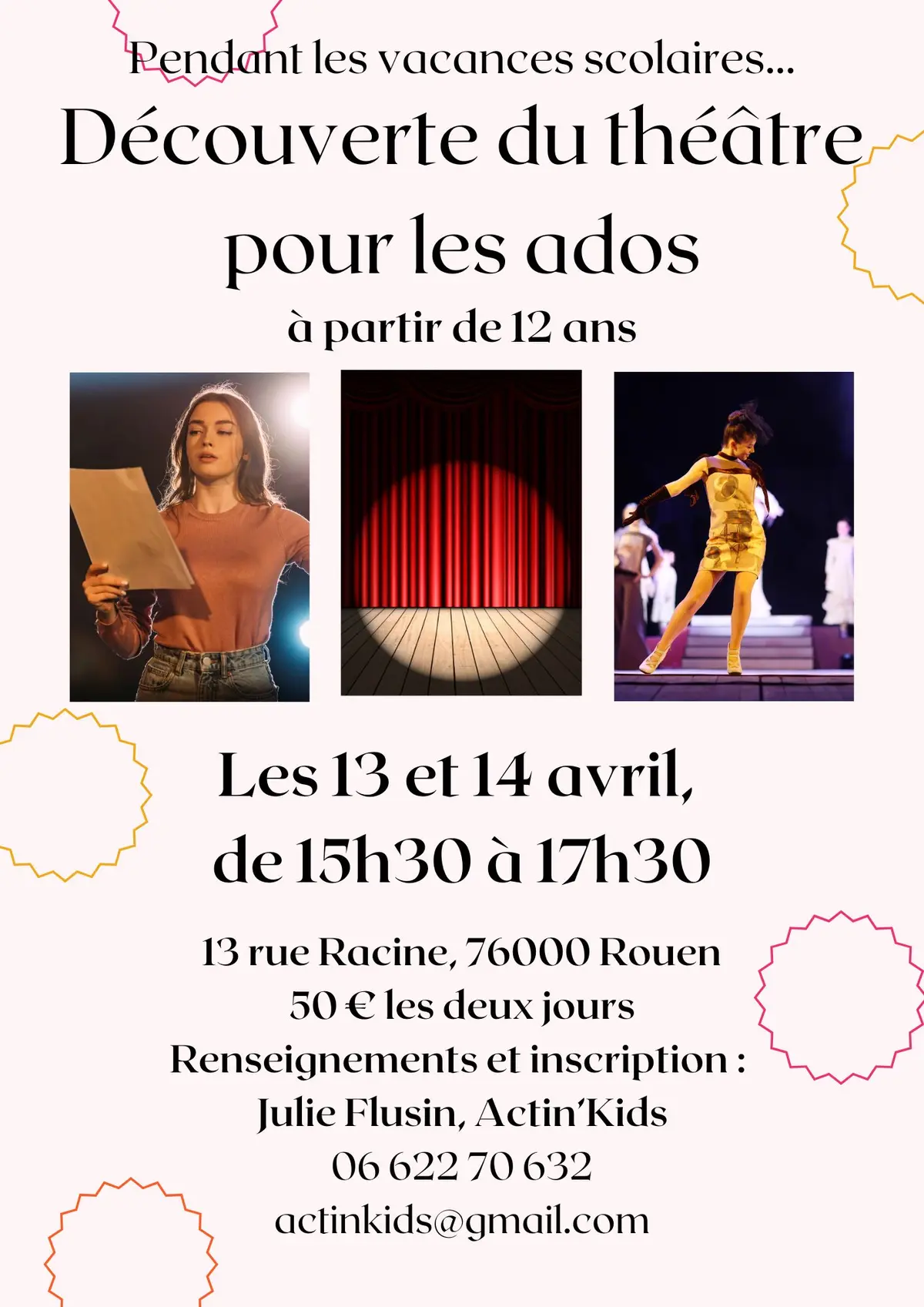 Stage de théâtre pour les ados