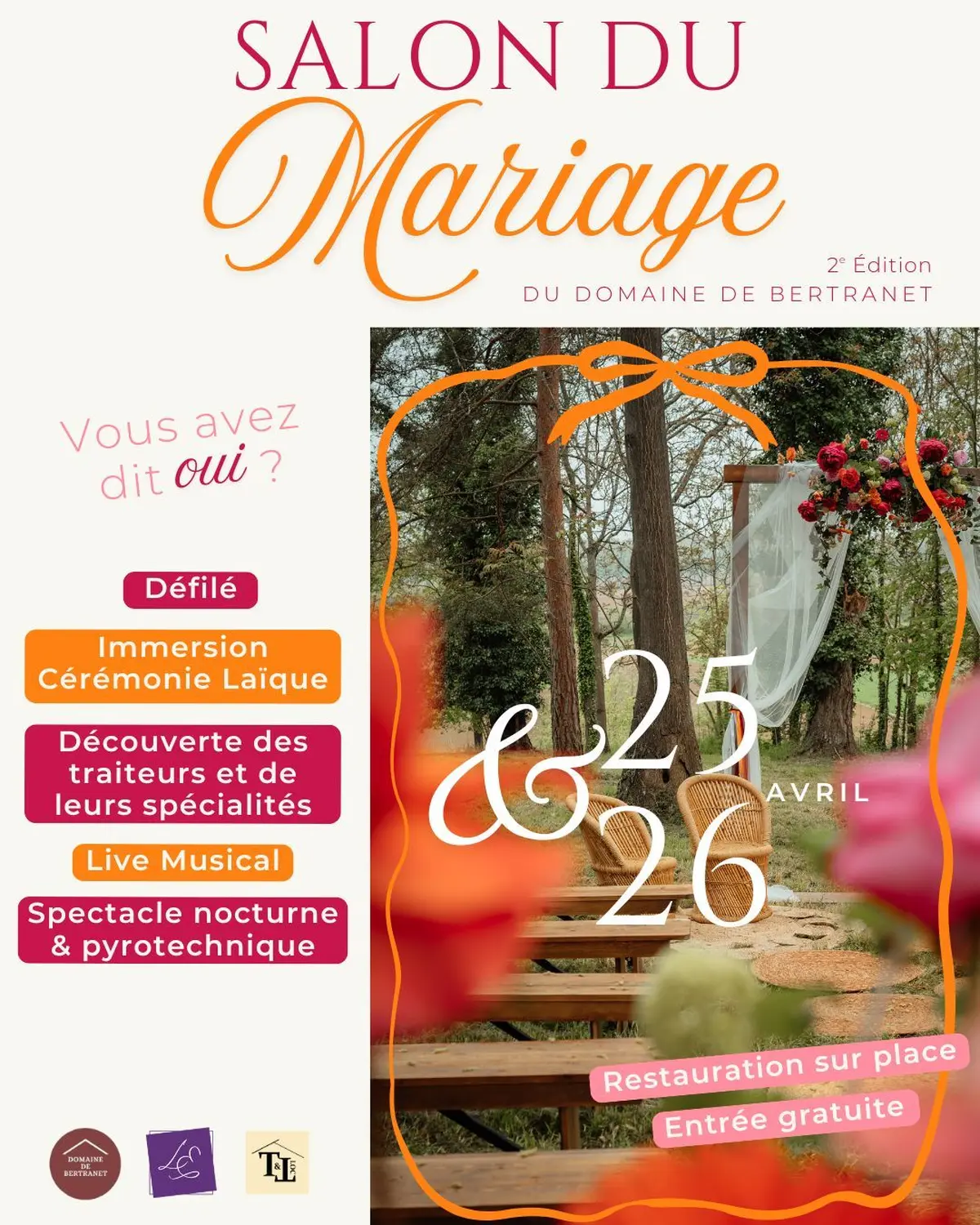 Salon du mariage au Domaine de Bertranet