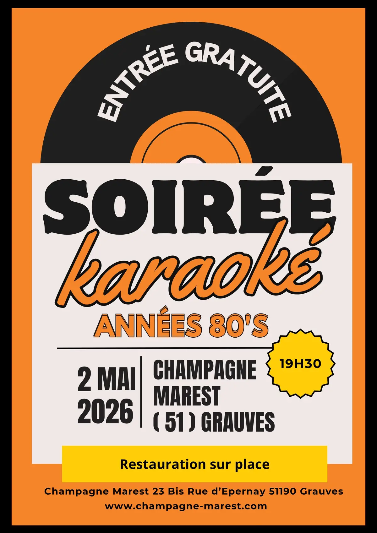 Soirée Karaoké – Champagne Marest Grauves 51190