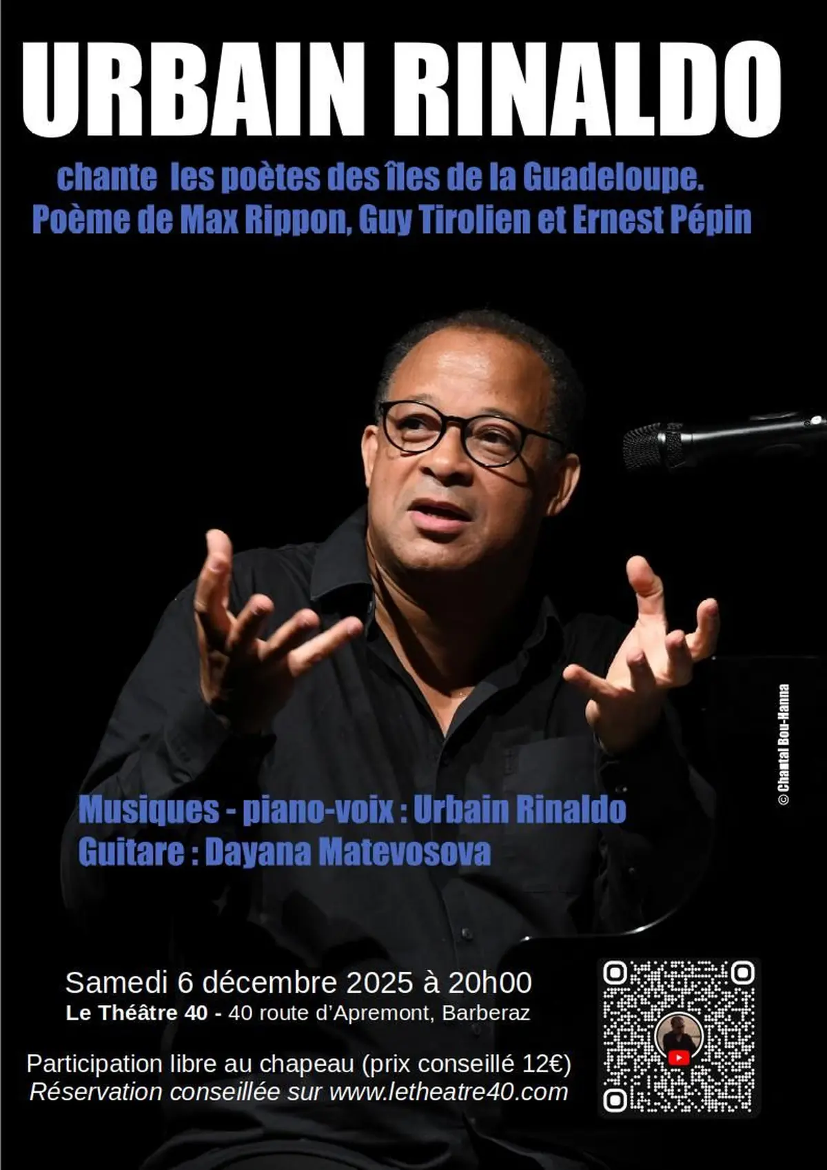 Urbain Rinaldo chante les poètes des Iles de la Guadeloupe