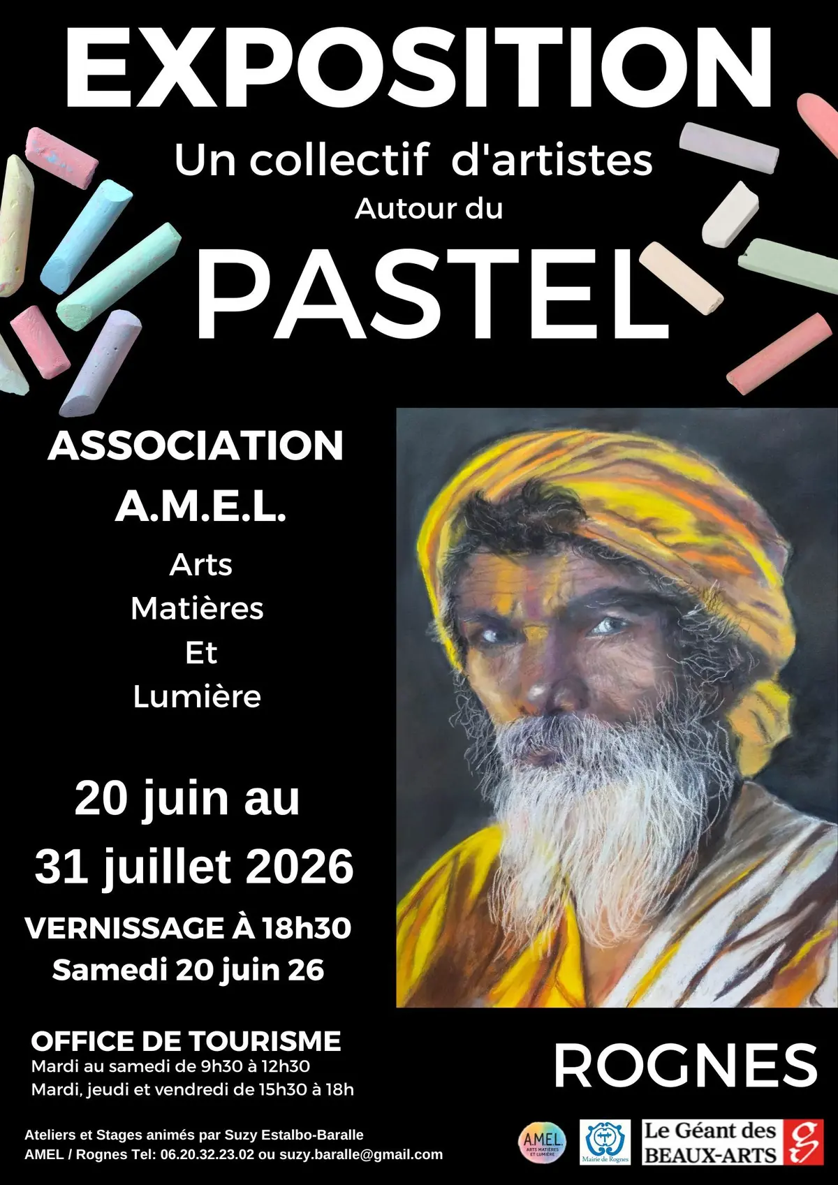 Autour du Pastel – Exposition sur le Portrait à Rognes