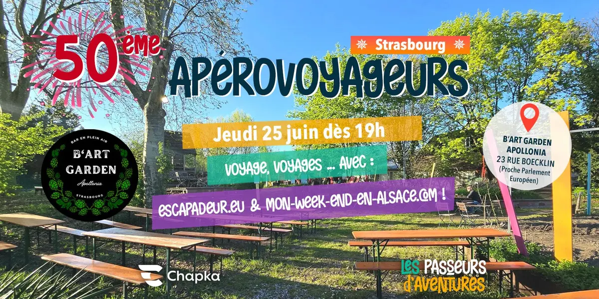 ApéroVoyageurs Stras #50: Voyage Voyages, avec Escapadeur et Carnetdescapades