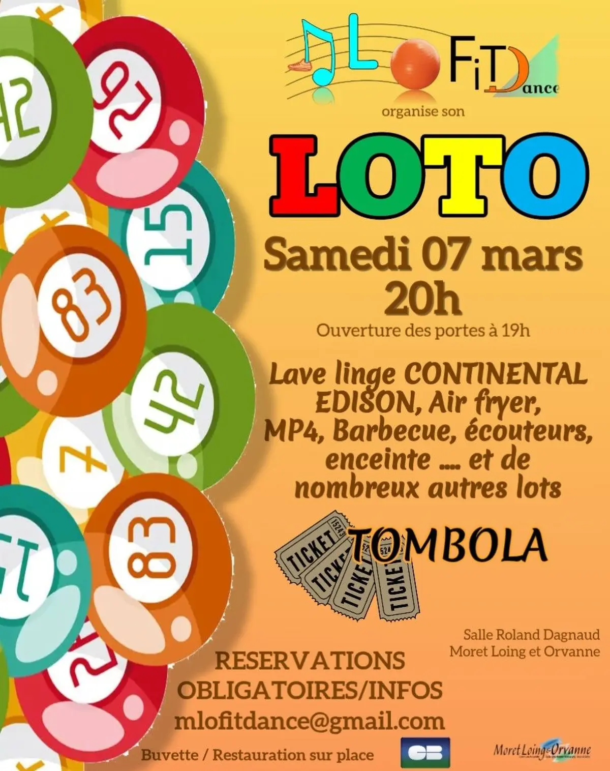 LOTO organisé par l'association Mlofitdance