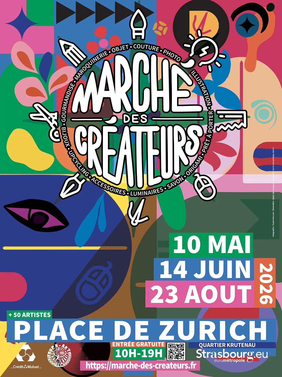 Marché des Créateurs par Touch-Arts - SAISON 2026 place de Zurich à Strasbourg