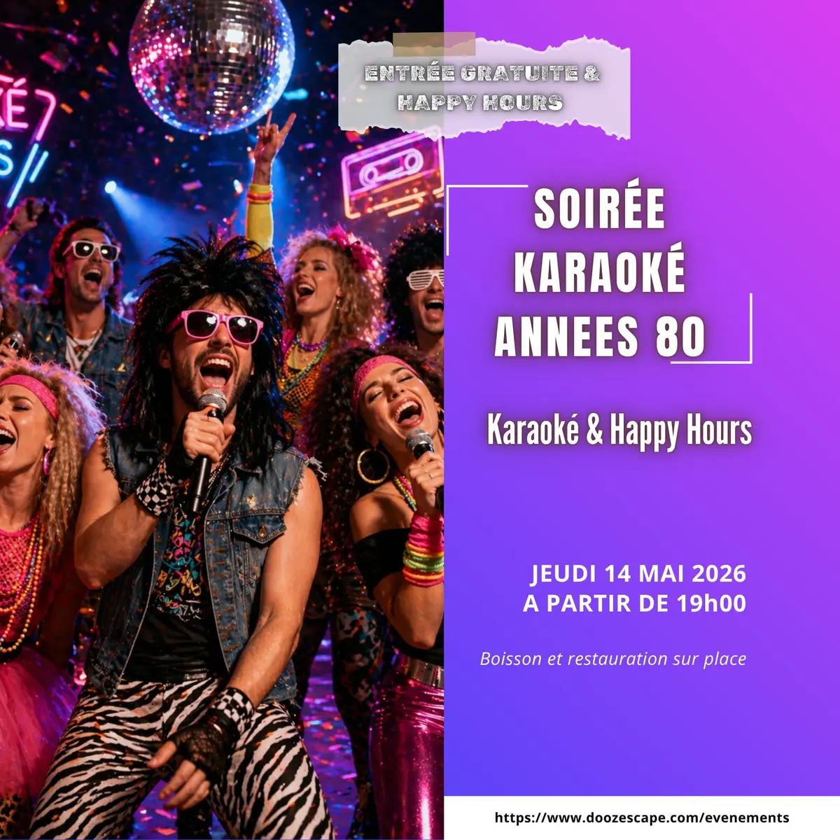 Soirée Karaoké Années 80