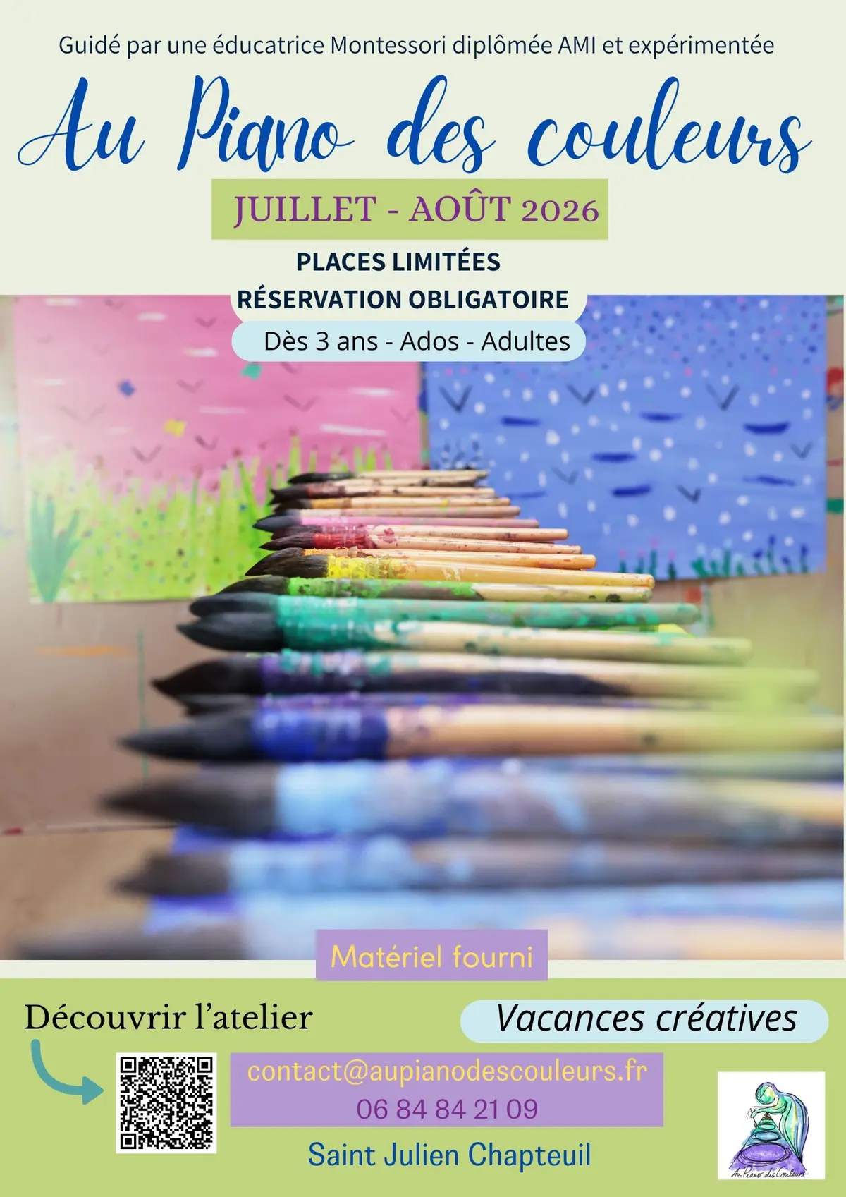  Atelier peinture libre – Une ou plusieurs séances au choix