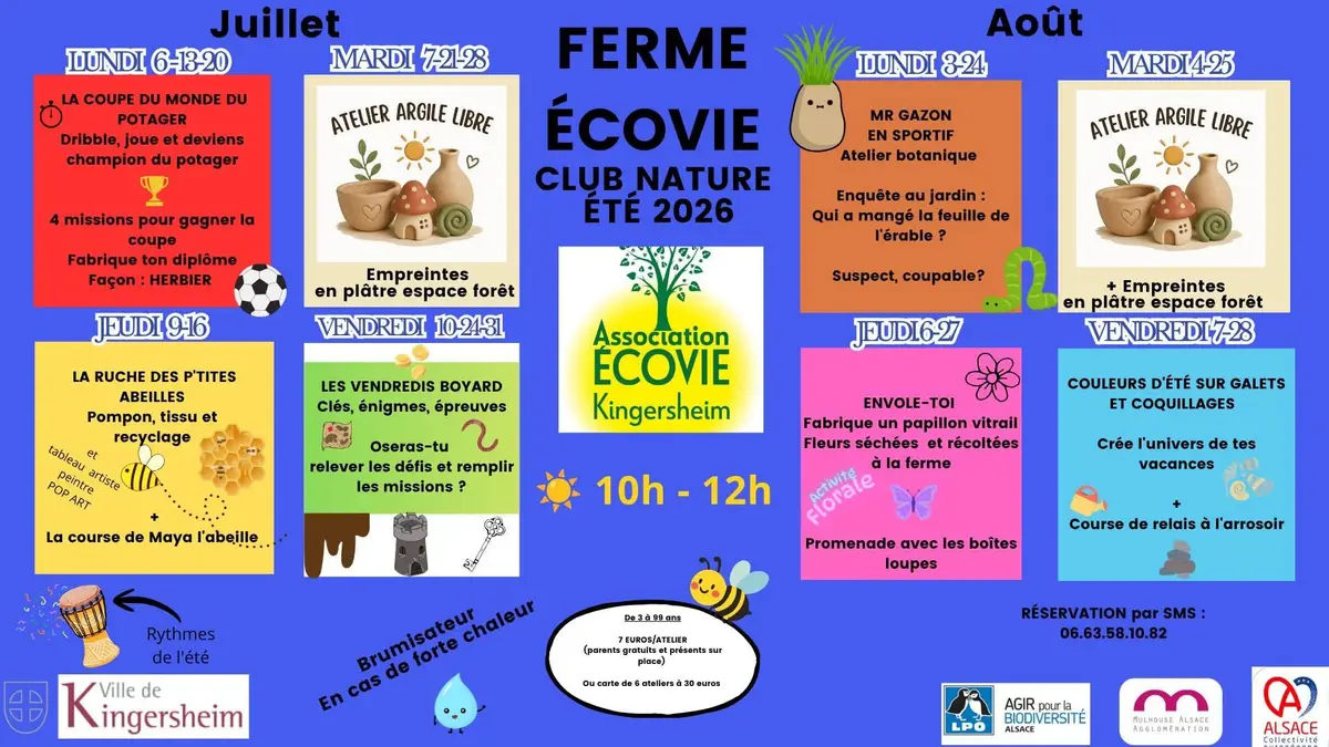 ateliers vacances d'été Ecovie