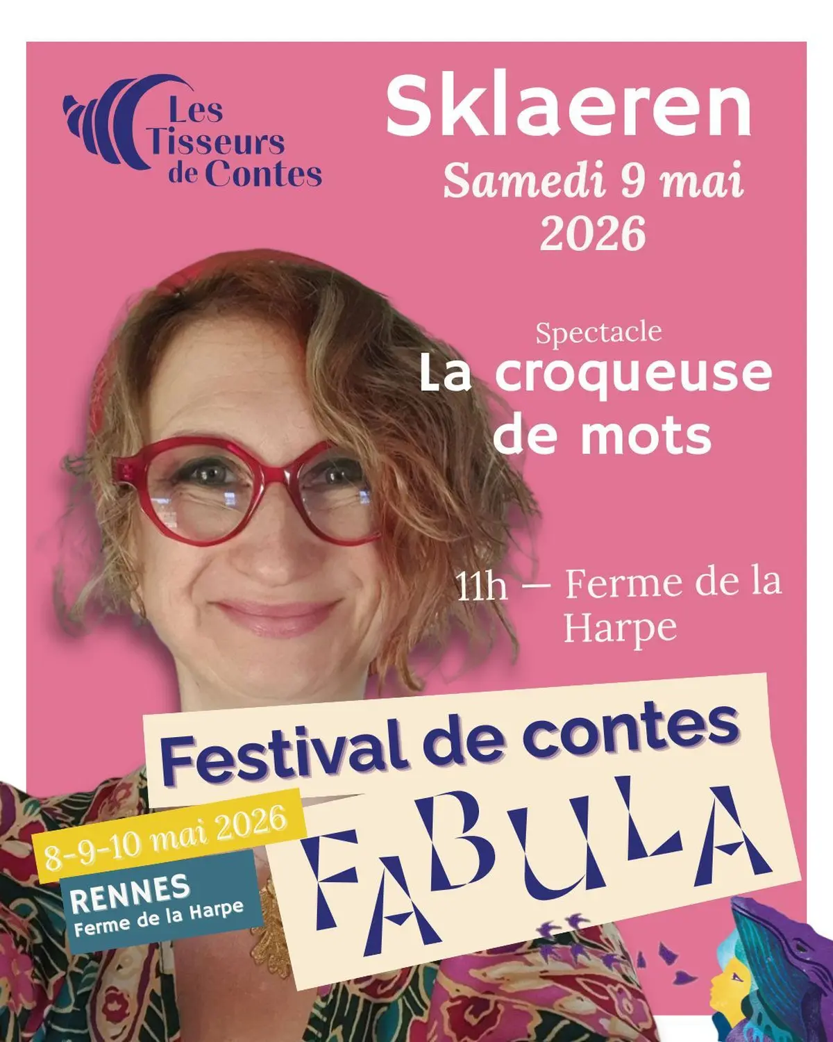 Spectacle enfant La croqueuse de mots – Sklaeren | Festival Fabula