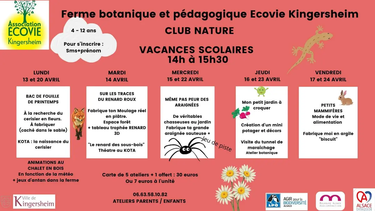 Ateliers club nature ferme ÉCOVIE 