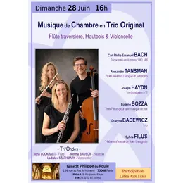 Trio Original  :  Flûte traversière, Hautbois & Violoncelle