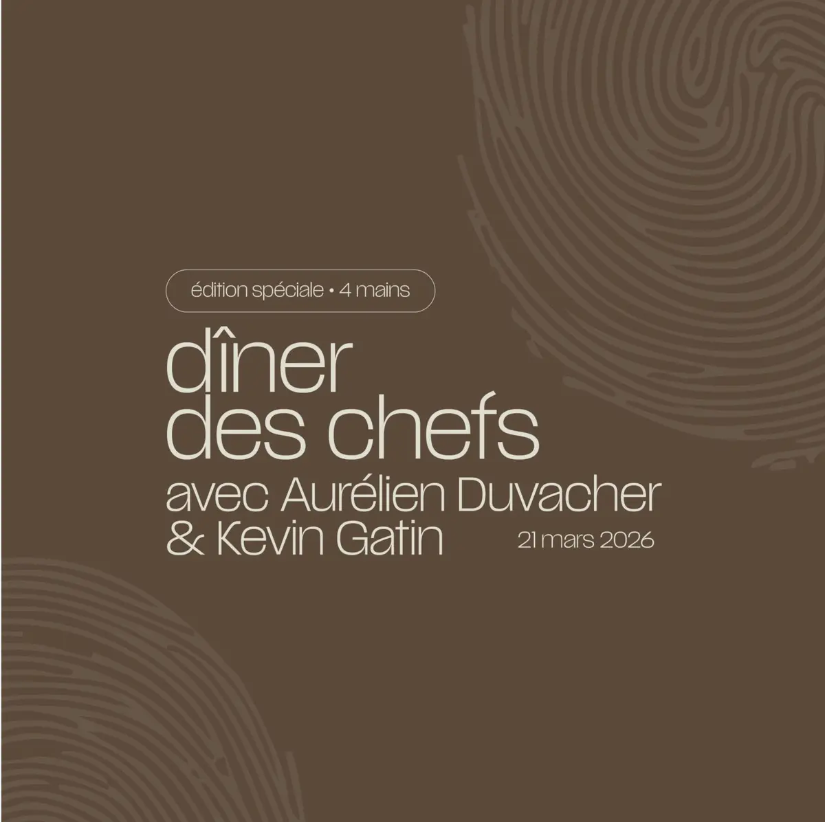 Dîner des chefs avec Aurélien Duvacher & Kévin Gatin