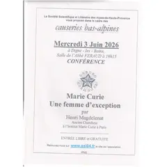 Marie Curie une femme d'exception