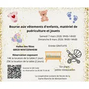 Bourse aux vêtements d'enfants, matériel de puériculture et jouets