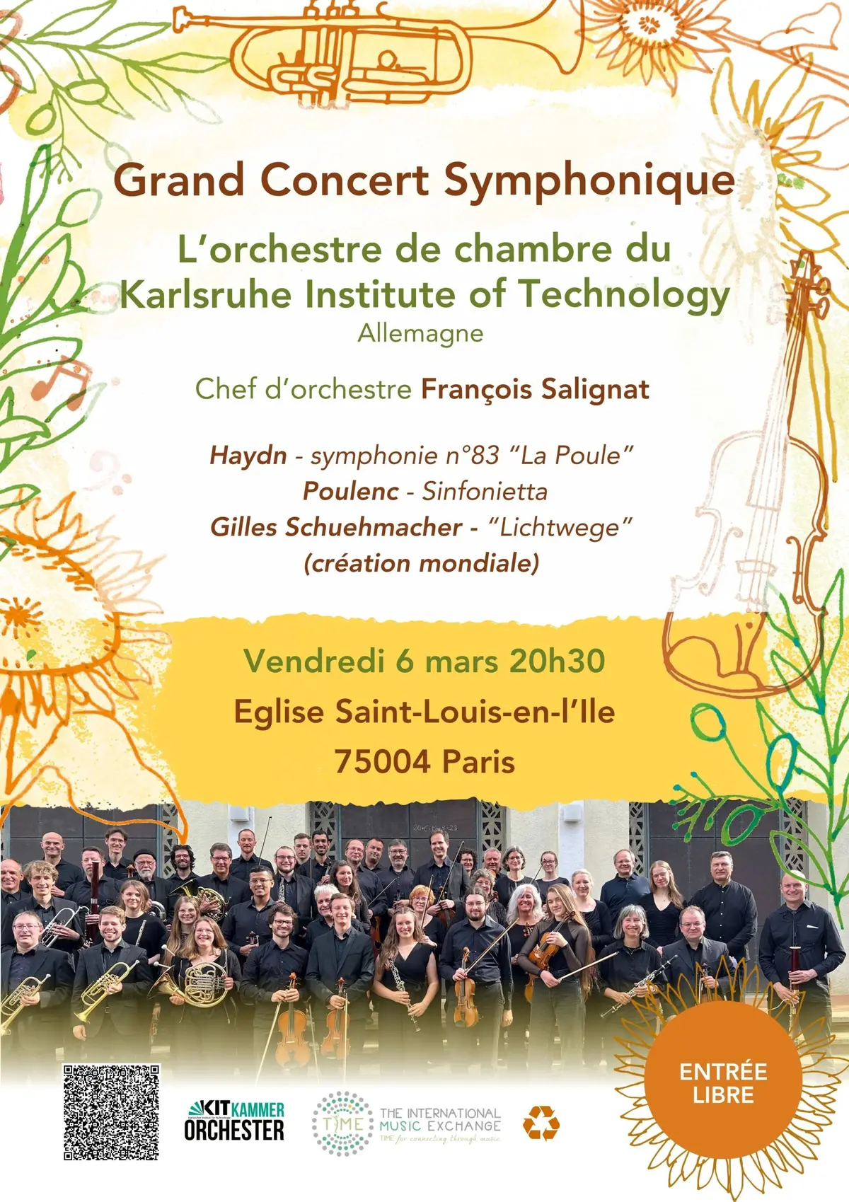 Concert Symphonique:  Orchestre de chambre du Karlsruhe Institute of Technology