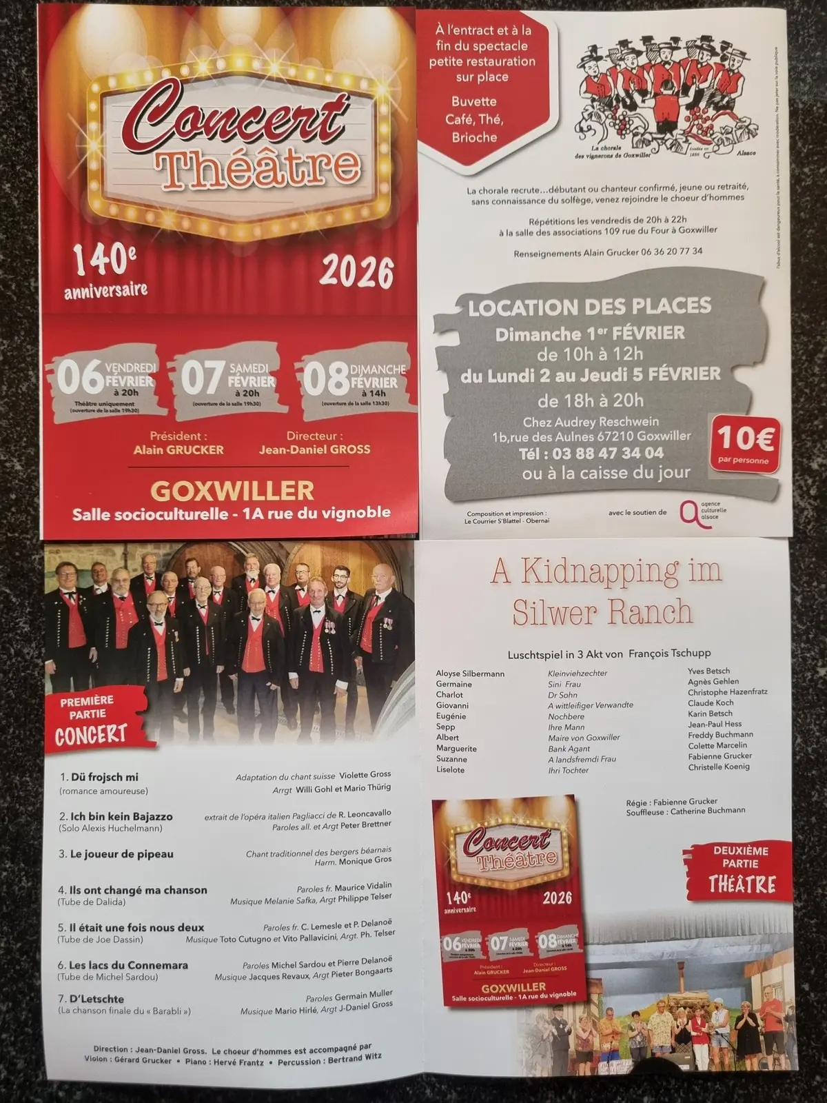 Concert et théâtre alsacien de la Chorale des Vignerons de Goxwiller