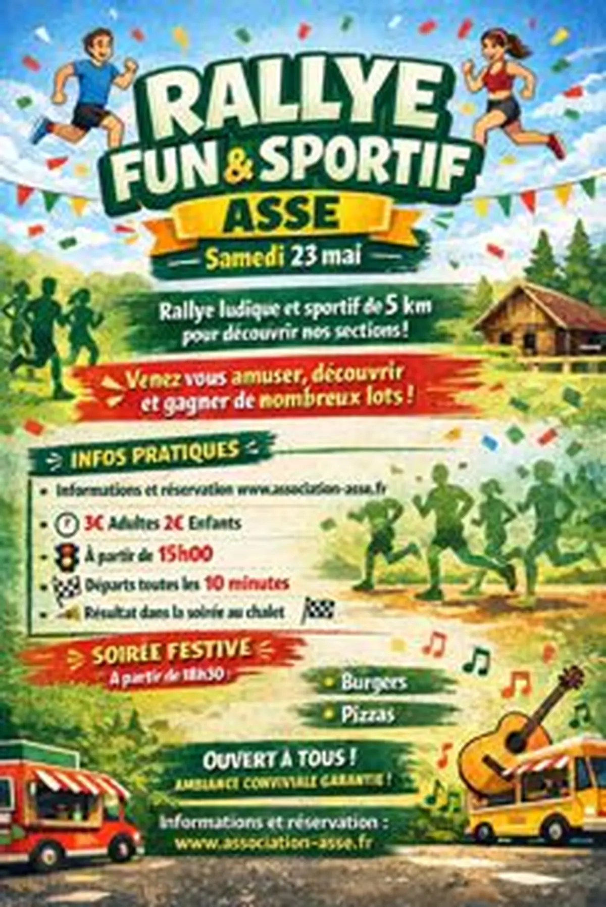 Rallye fun & sportif de l'ASSE - Parcours pédestre de 5 km à Ste Croix en Plaine