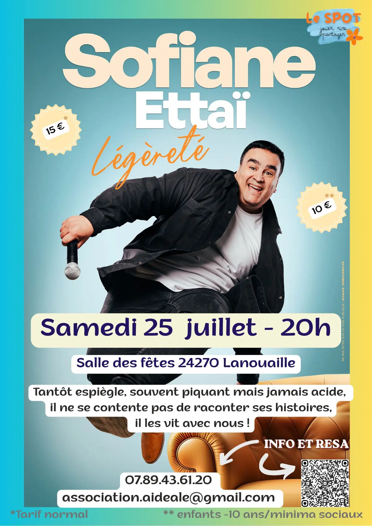 One man show Sofiane Ettaï Légèreté