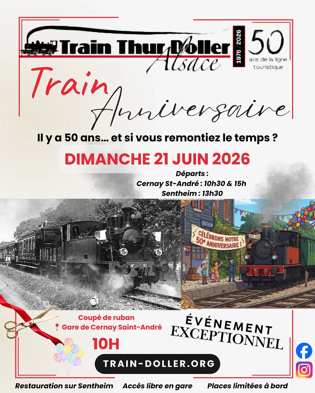 Train anniversaire - 50 ans de circulation touristique
