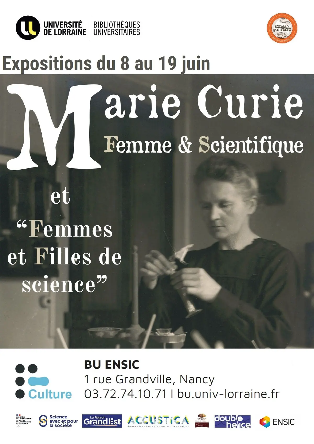 Exposition « Marie Curie, femme et scientifique »