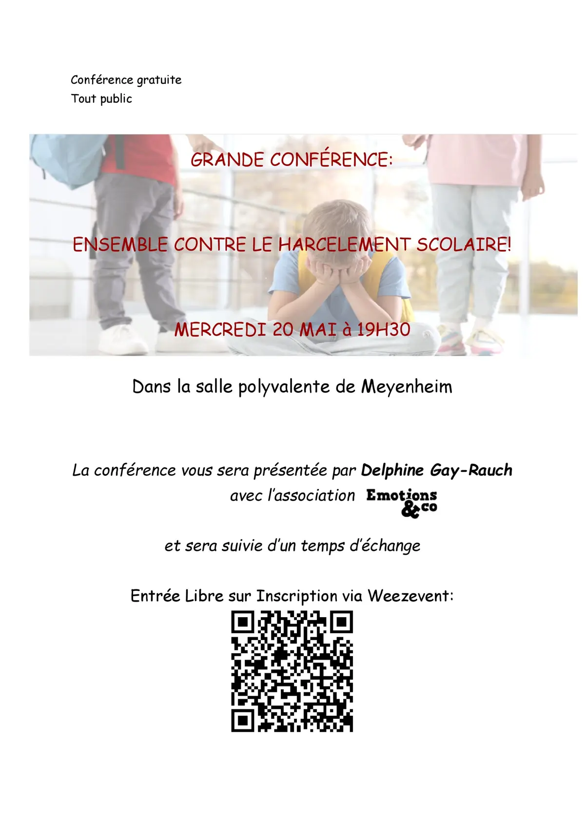 Conférence sur le harcèlement scolaire