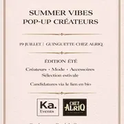 Appel à candidatures Summer Vibes — Pop-up Créateurs