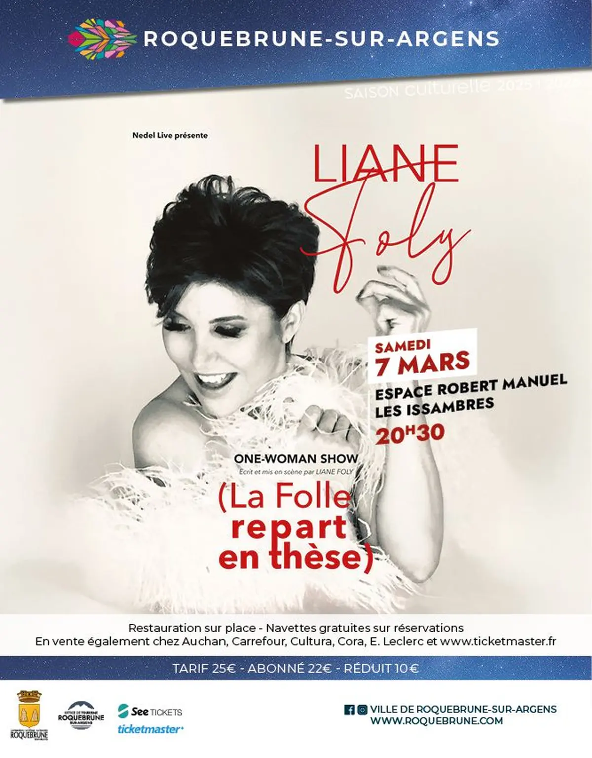 Spectacle Liane Foly La folle repart en thèse)