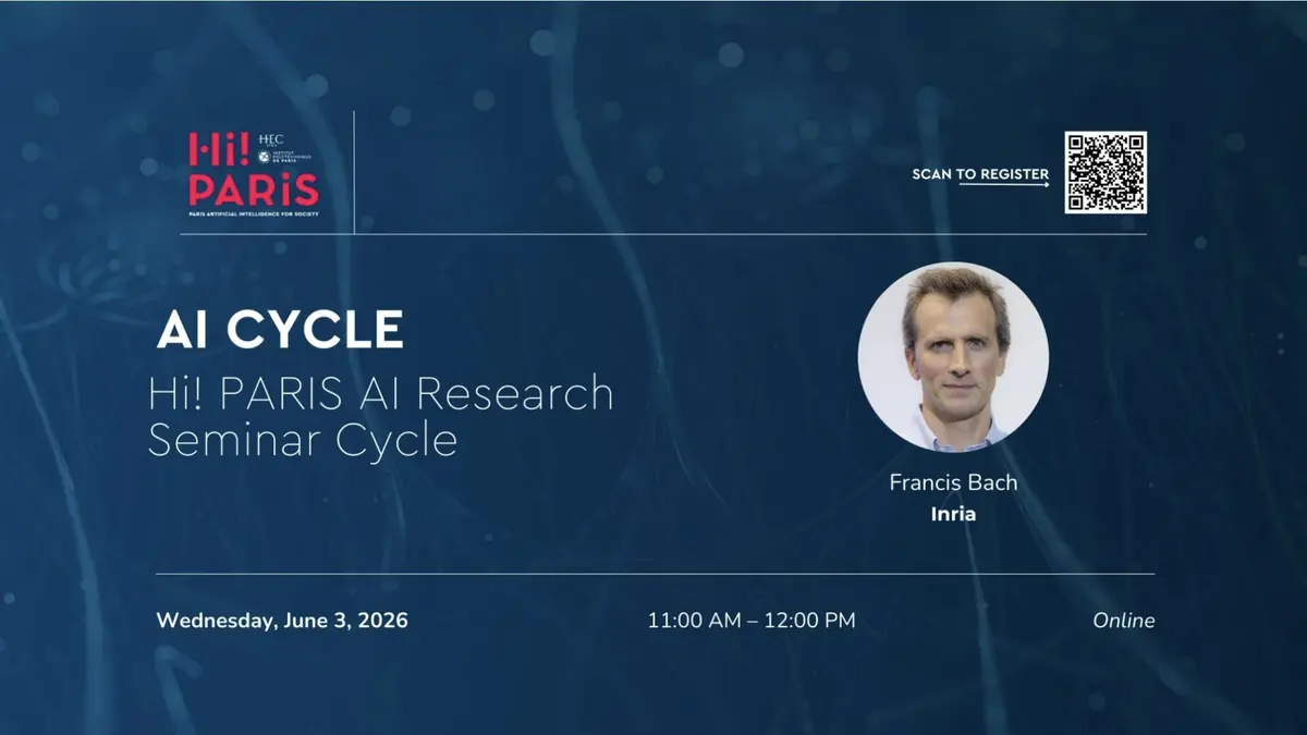 Cycle de séminaires IA – avec Francis Bach (Inria)