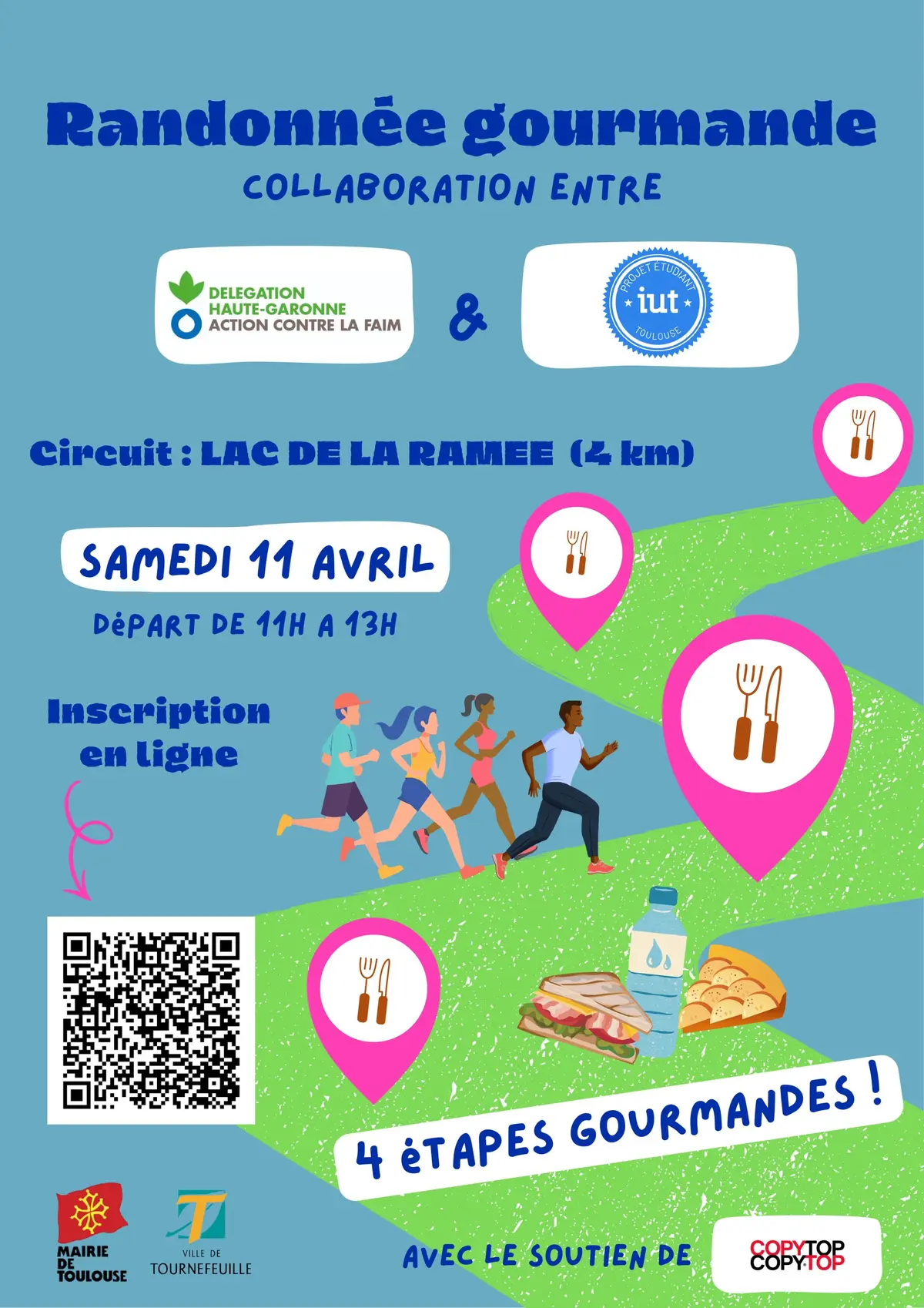 Randonnée gourmande au lac de la Ramée au profit d'Action contre la Faim