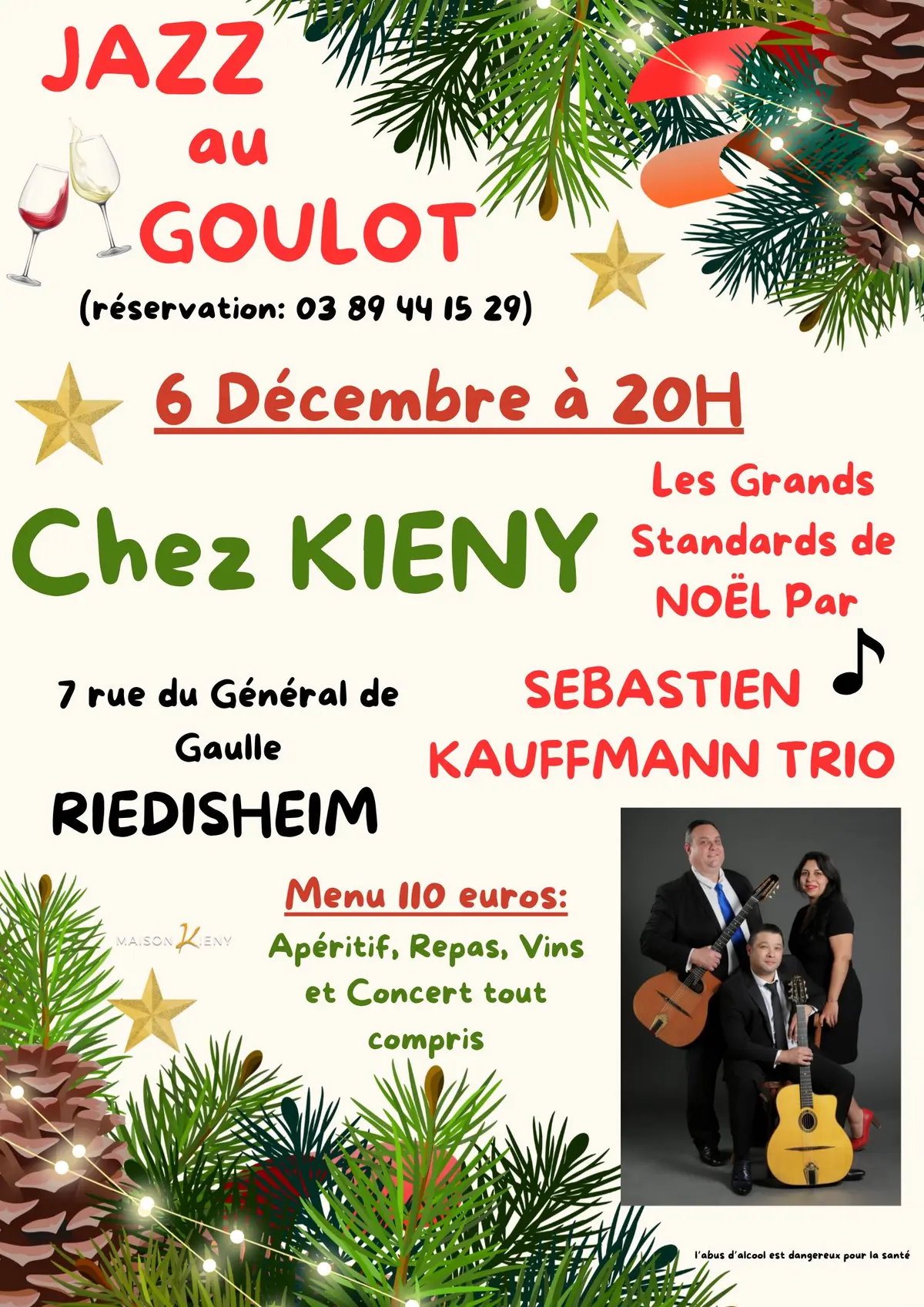 Dîner bistronomique-Concert Jazz de Noël