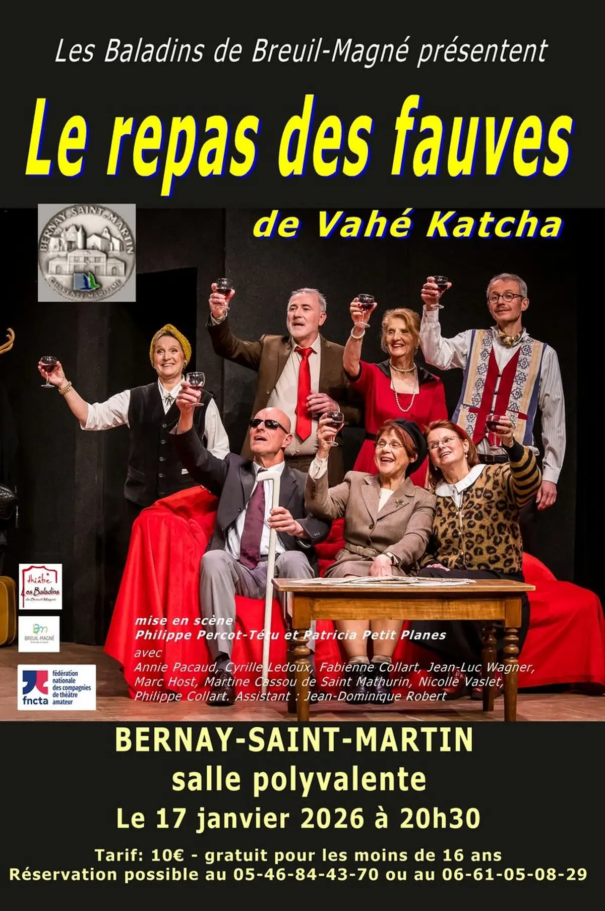 Théâtre Le repas des fauves de Vahé Katcha