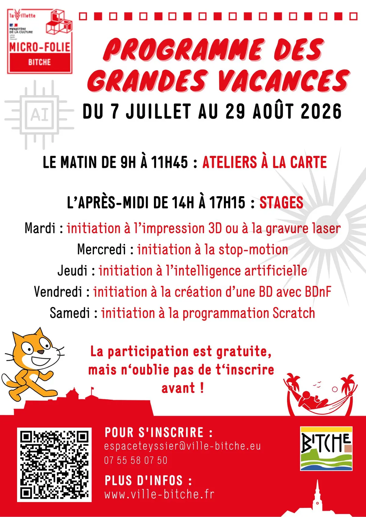 Ateliers à la Micro-Folie - Vacances d'été 2026