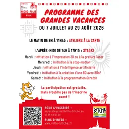 Ateliers à la Micro-Folie - Vacances d'été 2026