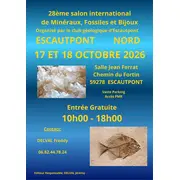28ème Bourse Internationale de Minéraux, fossiles d'Escautpont