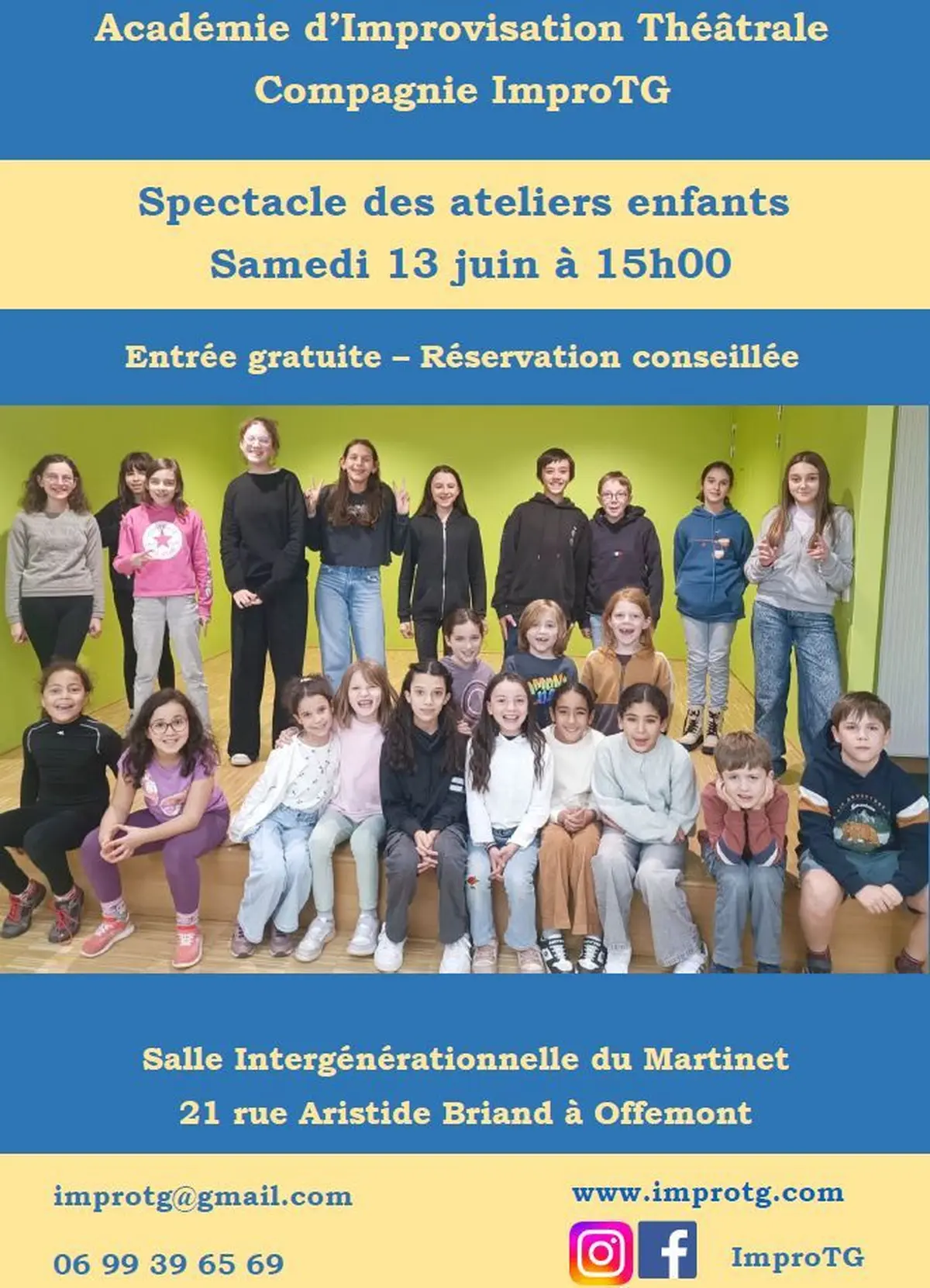 Spectacle d'improvisation des enfants