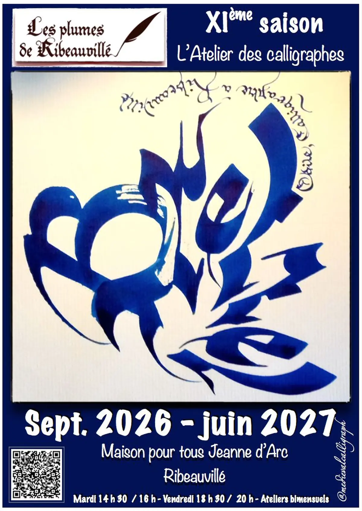 XI° Saison d'ateliers de calligraphie gothique - Les plumes de Ribeauvillé