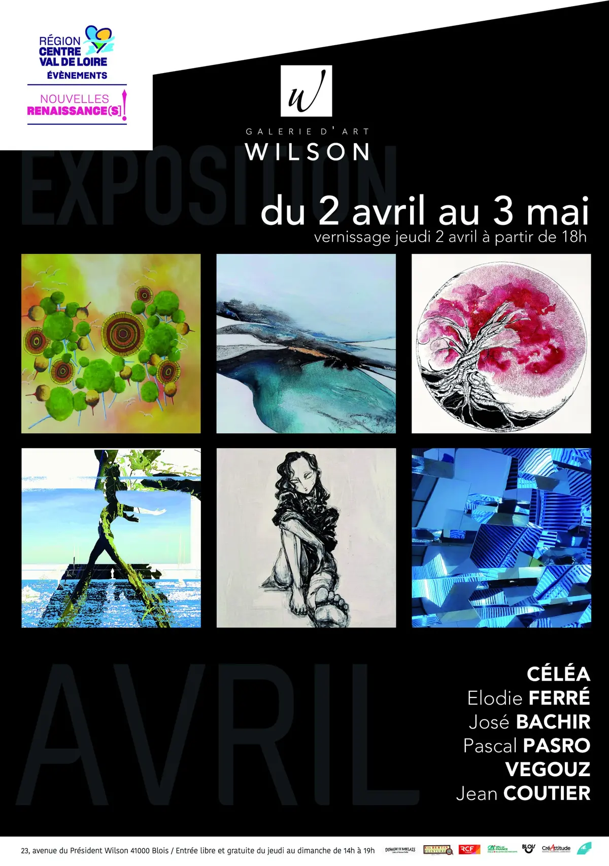 Avril 2026 à la Galerie d’Art Wilson, Blois 